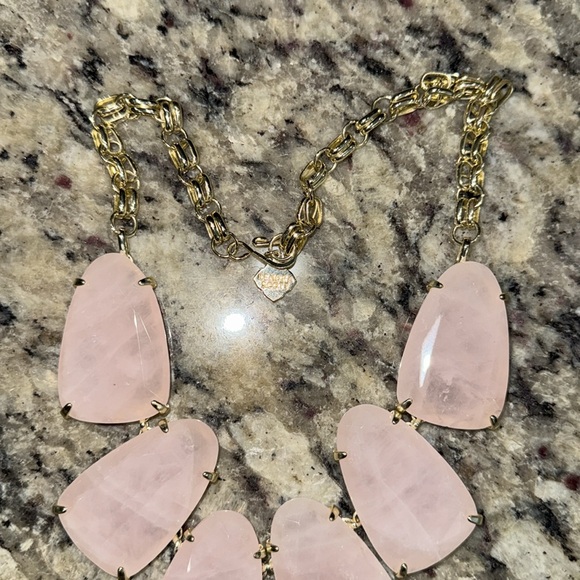 Kendra Scott Elegant Pink and Gold Necklace - Picture 2 of 4